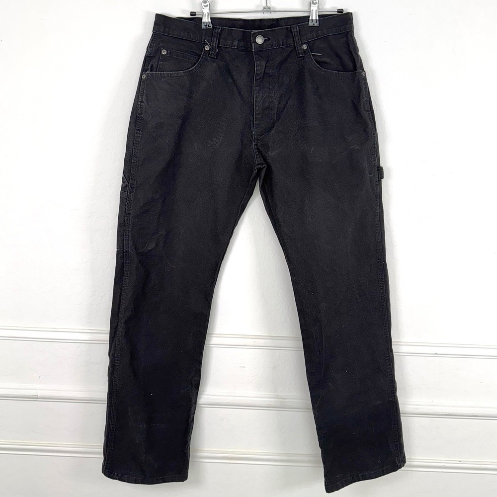 Genuine Denim Dickies Men's Black Carpenter‎ Workwear Pants Straight Leg 33x32